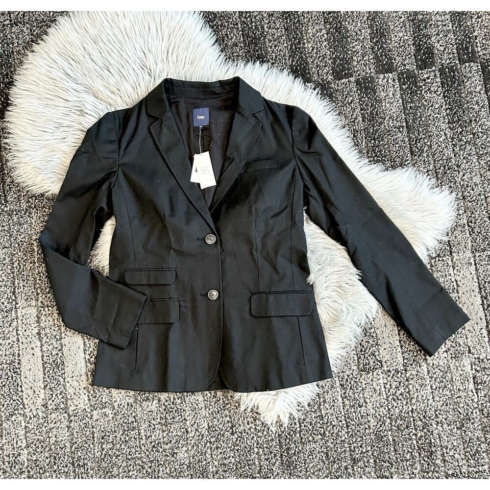 GAP Women's Black Basic Modern Blazer Size 8 (MSRP $88)